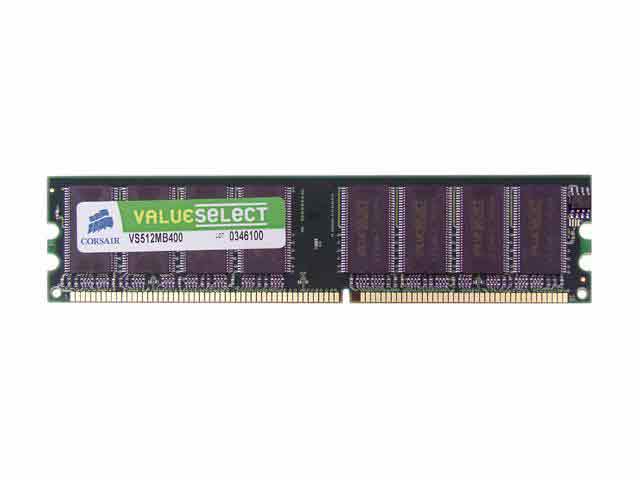 CORSAIR MICRO Value Select DDR PC 3200 400MHz VS512MB400
