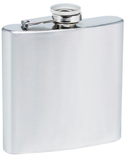 Stainless Steel 6oz Hip Flask With Screw Down Cap