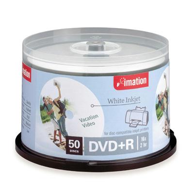 Imation 16x DVDplusR 50pk White Print 17353
