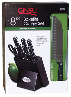 Ginsu 04871 8 Pc Bakelite Traditional Block Set