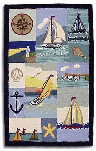 Patch Quilts Nautical Rectangle Rug - Medium HRWNAUT-MD