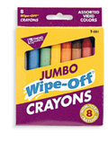 . T-591 Wipe-off Crayons Jumbo 8 Pack