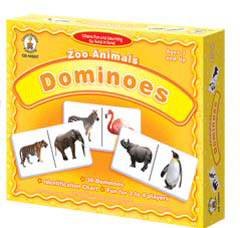 CARSON DELLOSA CD-140017 ZOO ANIMALS DOMINOES
