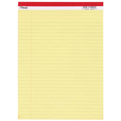Mead Products Mea59610 Legal Pad 8.5x11.75 50 Ct Canary