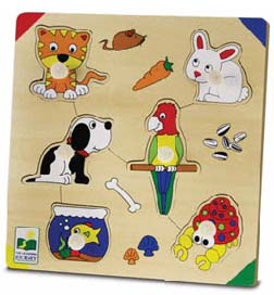 Wood Puzzles - LEARNING JOURNEY LJ-614792 LIFT And DISCOVER 10MM WOOD PUZZLE PETS