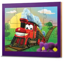 Puzzles Online - LEARNING JOURNEY LJ-794814 12 PIECE 3D JIGSAW PUZZLE TRAIN WOOD PUZZLE
