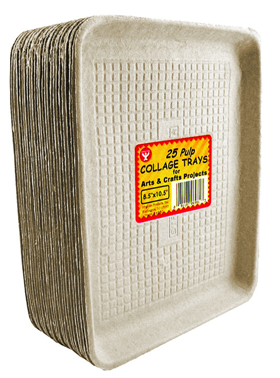 HYGLOSS PRODUCTS INC. HYG6982 COLLAGE TRAYS 25 EACH 9X11