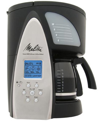 Melitta ME1MSB Smart Mill and Brew Programmable Coffee Maker