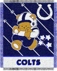 Indianapolis Colts 36' 'x48' ' Woven Baby Throw... by Casey