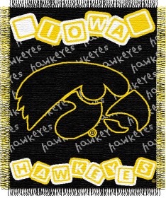 Click here to buy Iowa Hawkeyes 36' 'x48' ' Woven Baby Throw Blanket by Casey.
