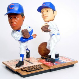 Chicago Cubs Jenkins
         and Prior Then and Now Forever Collectibles Bobble Head