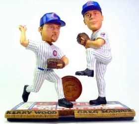 Chicago Cubs Maddux
         and Wood Forever Collectibles Bobble Mates