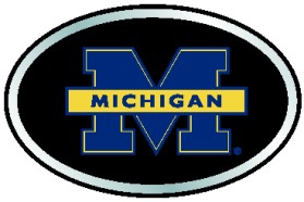 Michigan Wolverines Color Auto Emblem