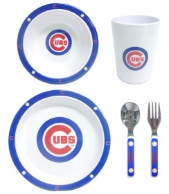 Chicago Cubs 5
         Piece Children's Dinner Set