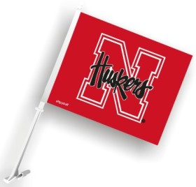 Nebraska Huskers Car Flag