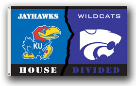 Kansas Jayhawks / Kansas State Wildcats Rivalry 3 x5 Flag