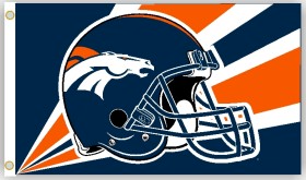 Denver Broncos 3 x5 Helmet Design Flag