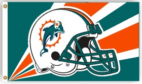 Miami Dolphins 3 x5 Helmet Design Flag