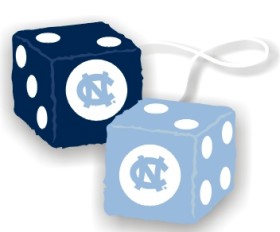 North Carolina Tar Heels Fuzzy Dice