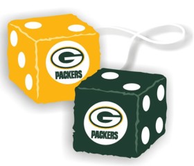 Green Bay Packers Fuzzy Dice