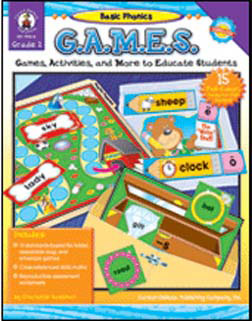Games Puzzles - CARSON DELLOSA CD-104216 BASIC PHONICS GAMES BOOKS - GAMES And PUZZLES 2
