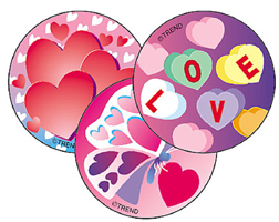 TREND ENTERPRISES INC. T-928 STINKY STICKERS VALENTINES DAY CHER RY 60 PACK ACID-FREE