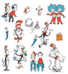 EUREKA EU-840224 CAT IN THE HAT CHARACTERS 2 SIDED D ECORATING KIT by EUREKA