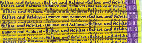 J.R. MOON PENCIL CO. JRM52032B BELIEVE AND ACHIEVE PENCIL