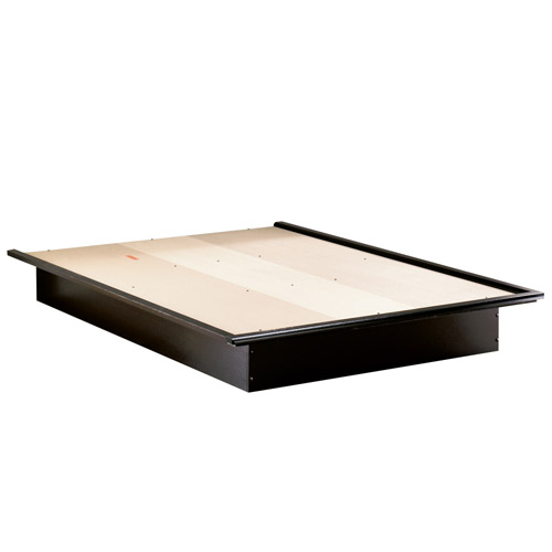 Contemporary Beds - South Shore Contemporary Black Onyx Charcoal Platform Bed 60' ' And Moulding 3070233