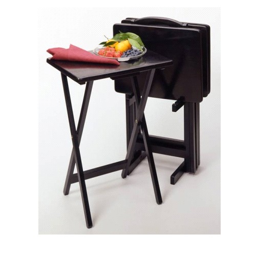 UPC 963041001361 product image for Winsome 22520 Black Beechwood 5PC TV TABLE WITH STAND RECTANGULAR | upcitemdb.com