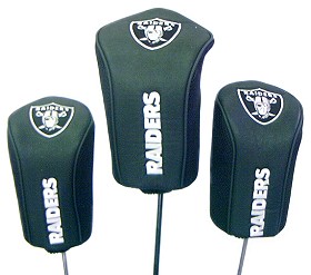 Oakland Raiders Mesh Golf Barrel Head Cover Set