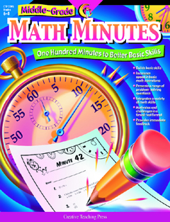 Ctp2595 Middle-grade Math Minutes Gr. 6-8