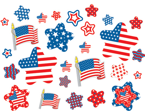 CARSON DELLOSA CD-110052 PATRIOTIC STARS and FLAGS