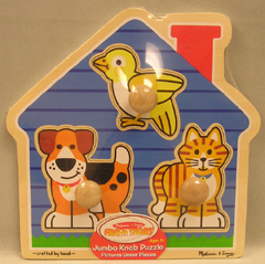 LIGHTS CAMERA INTERACTION LCI2055 HOUSE PETS JUMBO KNOB PUZZLE
