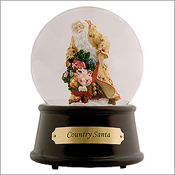 Pipka Santa 11683 Country Santa Snow Globe