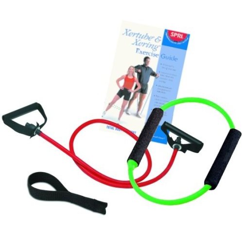 SPRI FFT-MR Fit For Travel Kit - Medium Resistance with Red Xertube Green Xering and Exercise Guide