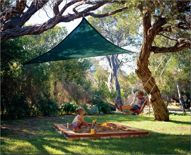 Triangle Shade Sail in Brunswick Green