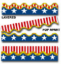 CARSON DELLOSA CD-4011 POP-APART BORDER STARS and STRIPES-36 L by CARSON DELLOSA