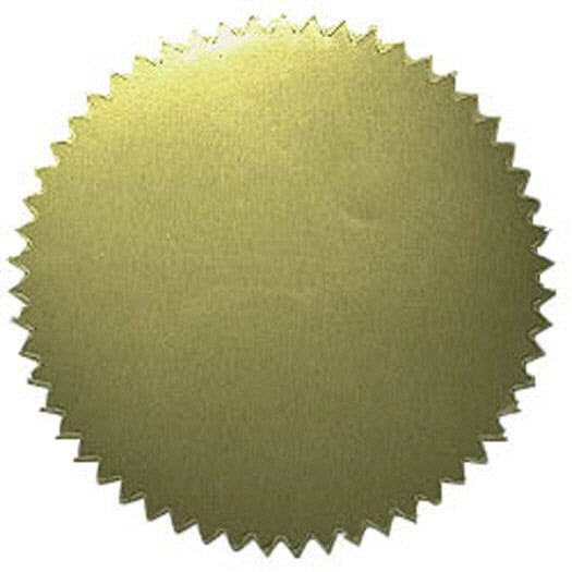 School Publishing H-va313 Stickers Gold Blank-50/pk 2 Diameter