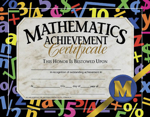 School Publishing H-va581 Certificates Mathematics Achieve.-certificates Mathematics Achieve.