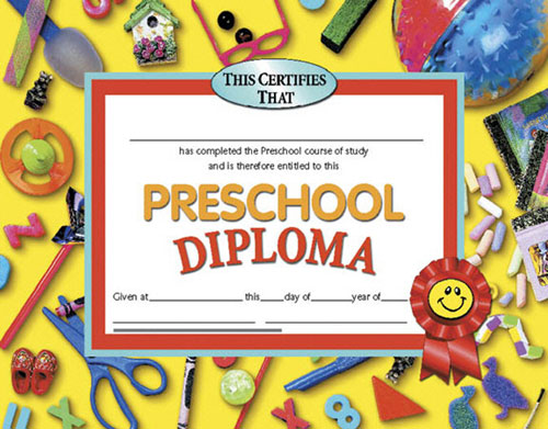 School Publishing H-va606 Diplomas Preschool-36/pk 8-1/2 X 11