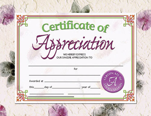 School Publishing H-va614 Certificates Of Appreciation-36/pk 8-1/2 X 11 Inkjet/laser