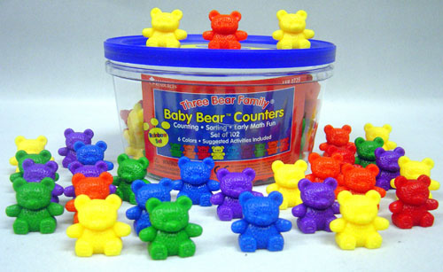 Ler0729 Counters Baby Bear 6 Colors 102-pk
