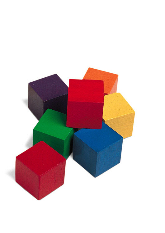 Ler0136 Cubes 1 Color-100/pk Six Colors