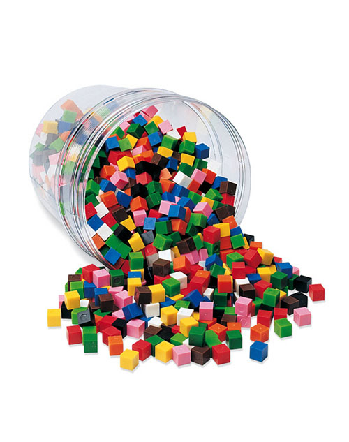 Ler2076 Centimeter Cubes 500-pk-10 Colors In Storage Tub