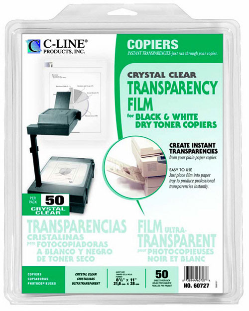 C-line Products Inc Cli60727 Transparencies Copier Clear-50 Ct 8 1/2 X 11