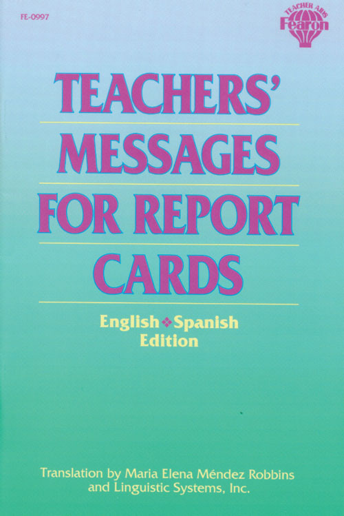 FRANK SCHAFFER PUBLICATIONS FE-0997 TEACHERS MESSAGES ENGLISH/SPAN.-TEACHERS MESSAGES ENGLISH/SPAN.