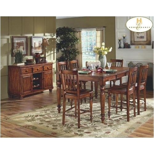Counter Height Dining Tables - Home Elegance 729-36 Distressed Cherry Counter Height Dining Table