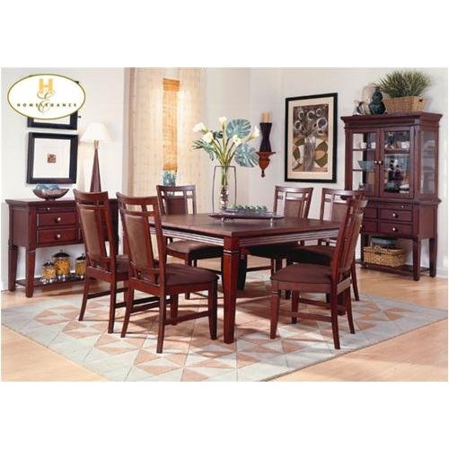 China Cabinet - Home Elegance 979-50 Dark Cherry Hutch And China Cabinet