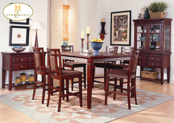 China Cabinets - Home Elegance 979-50 Dark Cherry Hutch And China Cabinet